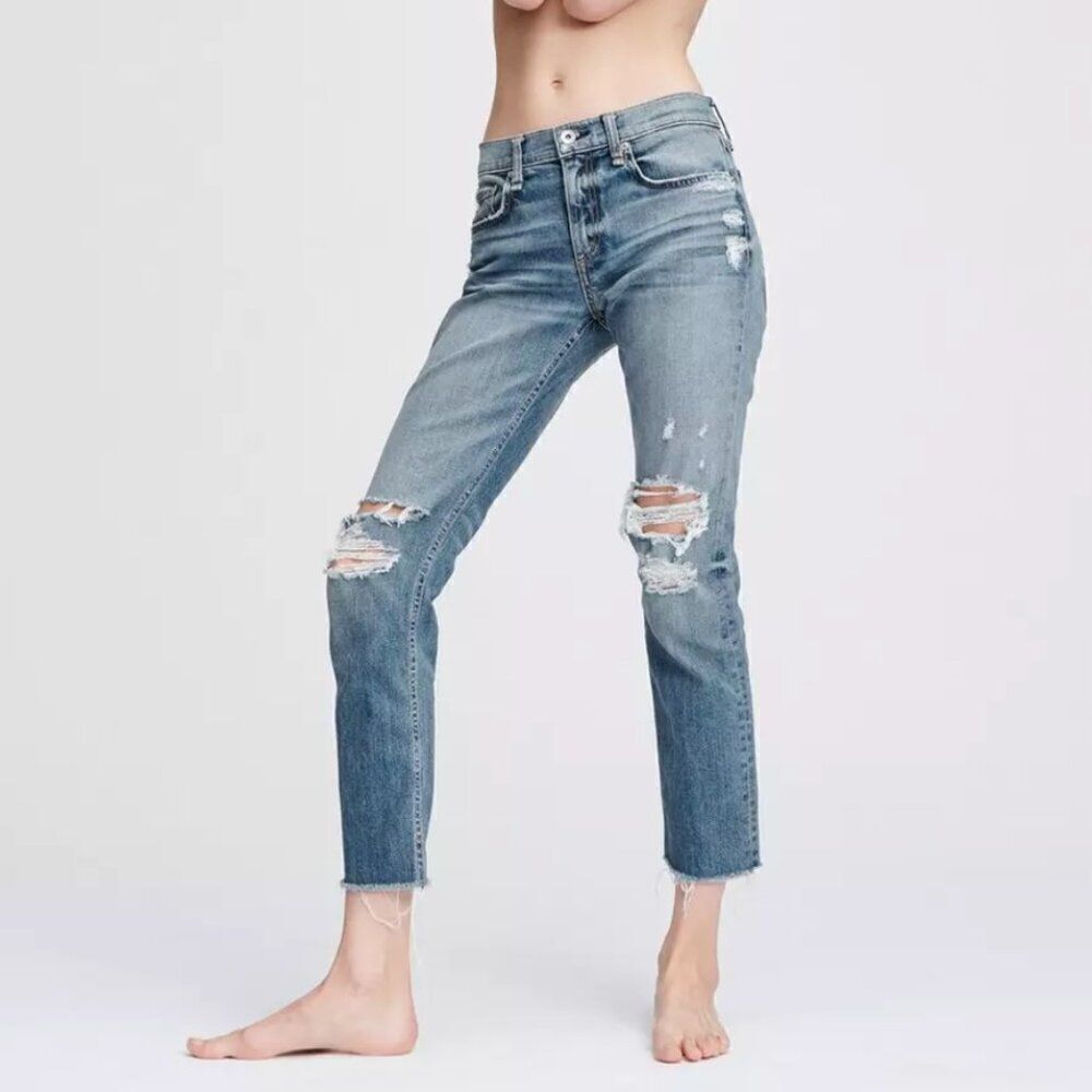 Rag & Bone New York Dre Low-Rise Ankle Slim Boyfriend Jeans – Size W 26